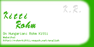 kitti rohm business card